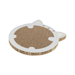 Junior, drapak kartonowy w kształcie chomika, jasnoszary, 31 × 2.5 × 32.5 cm, z kocimiętką , dla kota,