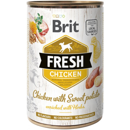 BRIT FRESH Chicken & Sweet Potato - Kurczak i słodkie ziemniaki 400g
