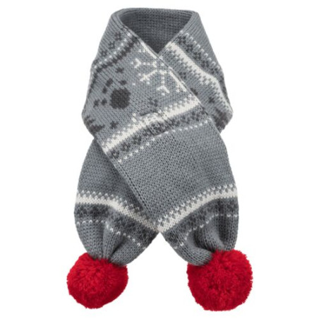 Trixie, Szalik Xmas dla psa, szaro biały - rozmiar S, 50 cm