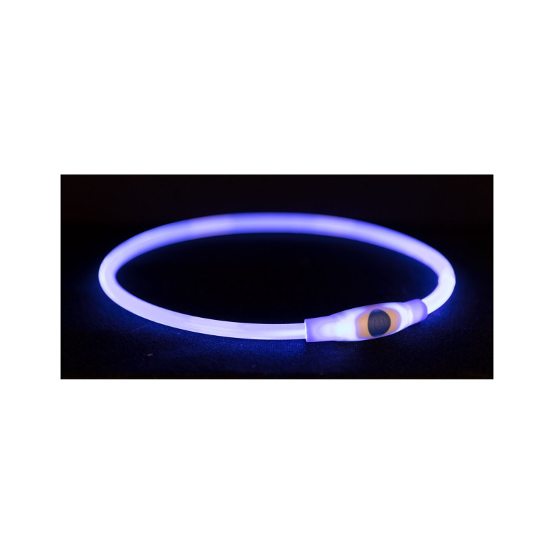 Trixie, obroża obręcz z podświetleniem , USB, S - M: 40 cm/o 8 mm, niebieska TX-12664