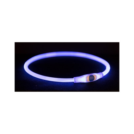 Trixie, obroża obręcz z podświetleniem , USB, S - M: 40 cm/o 8 mm, niebieska TX-12664