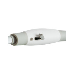 Trixie, obroża przezroczysta z szarym, ze światełkiem S-M ładowana USB TX-12666