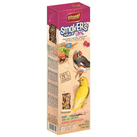 Vitapol, smakers long dzikie nasiona dla kanarków, zeberek 3szt 150g ZVP-2320