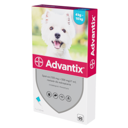 Advantix, krople na kleszcze 4-10 kg 4 szt/op