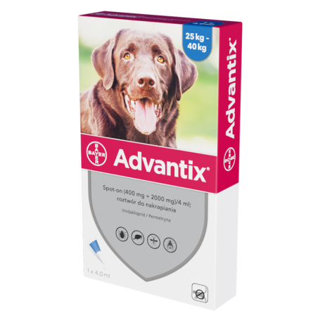 Advantix, spot-on dla psa 25-40kg 4 pipetki/op