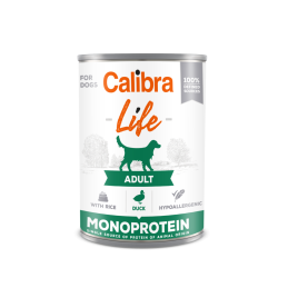 Calibra life, monobiałkowa, kaczka z ryżem, pies, puszka 400 g 126325