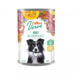 Calibra Dog Verve Adult, Wild Boar with Beef, 400 g