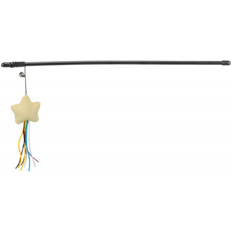 Trixie, Wędka dla kota, z gwiazdką, plastik/plusz, 46 cm, z kocimiętką