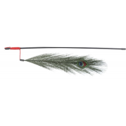 Trixie, wędka dla kota z pawim piórem, 47 cm