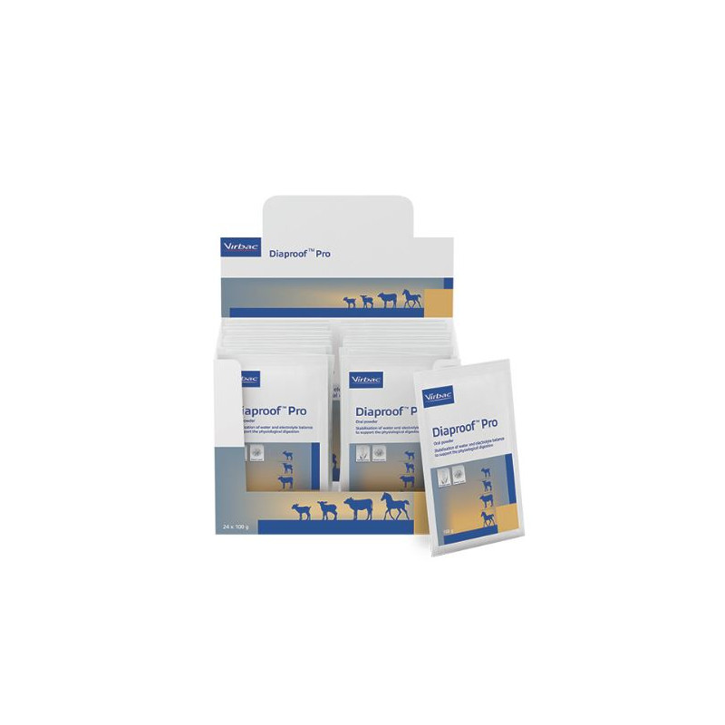 Virbac, Diaproof Pro, 100 g , preparat wspomagający leczenie biegunki u cieląt