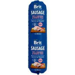 Brit, Premium by Nature Dog Adult Sausage Chicken & White Fish, 800 g