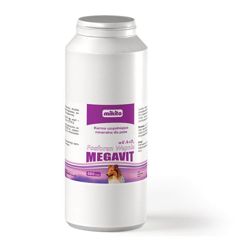 MIKITA, Fosforan Wapnia Megavit wit. A+D3 400 tabl.