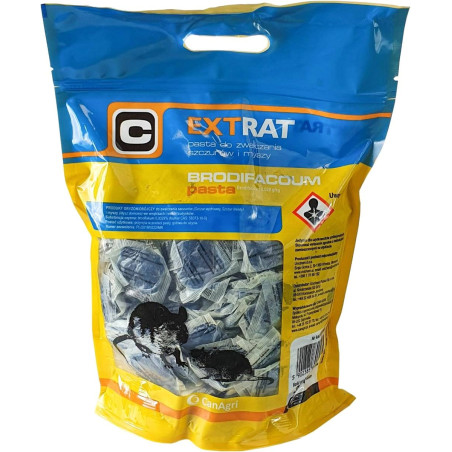 Extrat, Trutka na myszy i szczury, pasta niebiesk 3 kg brodifakum,