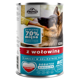 Frendi Kawałki w delikatnym sosie z wołowiną, 1250 g.