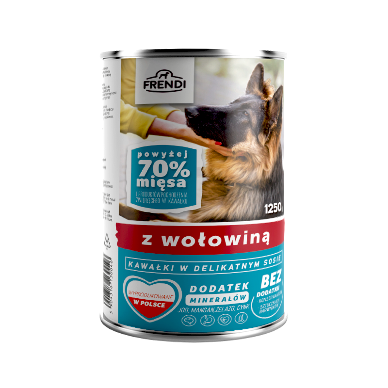 Frendi Kawałki w delikatnym sosie z wołowiną, 1250 g.