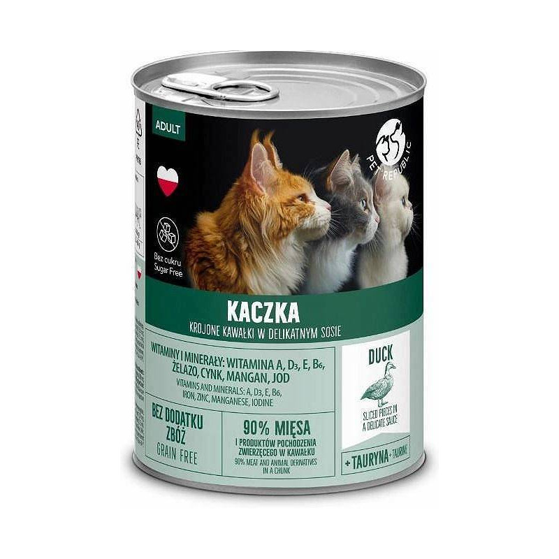 PetRepublic, Karma Dla Kota, Kawałki W Sosie Z Kaczką 400 g