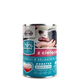 Frendi, pies, Kawałki w delikatnym sosie z cielęciną,  400 g