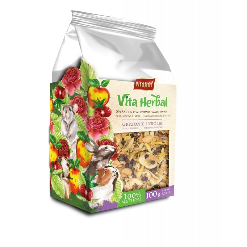 vitapol, vita-herbal, spiżarka dla gryzoni, 100 g