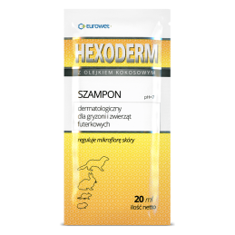 Eurowet, Hexoderm szampon,  saszetka dla gryzoni 20 ml