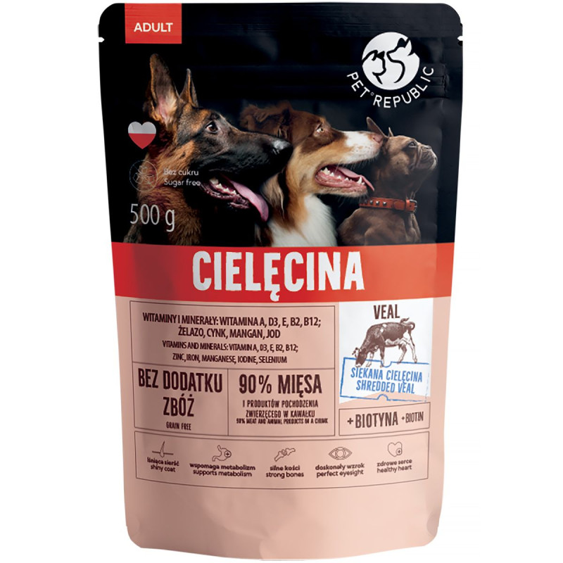 Pet Republic Saszetka dla Psa z Cielęciną 500 g