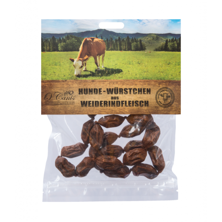 O'Canis Mini kiełbaski dla psa z wołowiny 100 g