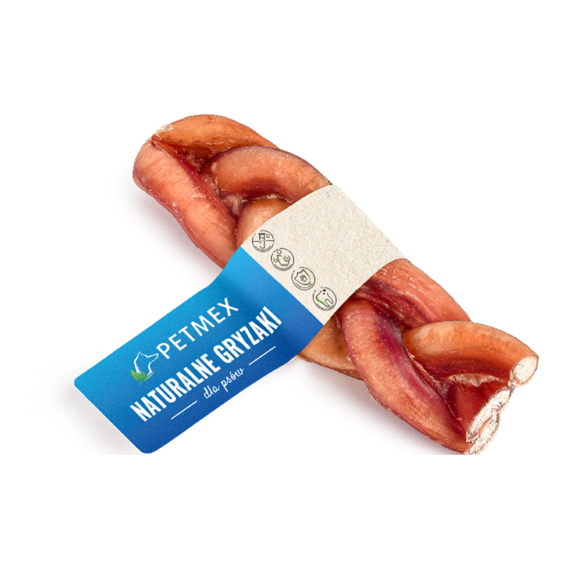 Petmex, penis wołowy, warkocz, 15 cm