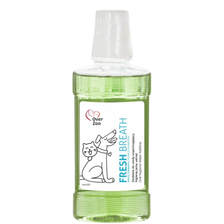 Over Zoo, Fresh Breath Preparat do higieny jamy ustnej dla psa i kota, 250ml