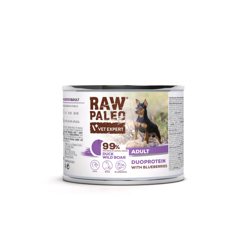 Vet Expert, Raw Paleo Duck&Boar Adult, 200 g
