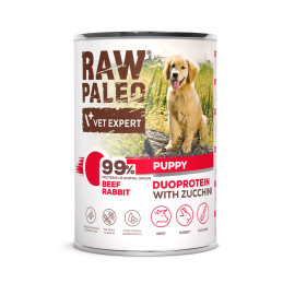 Vet Expert, Raw Paleo Beef&Rabbit Puppy, 400 g