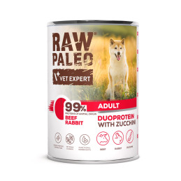 Vet Expert, Raw Paleo Beef&Rabbit Adult, 400 g