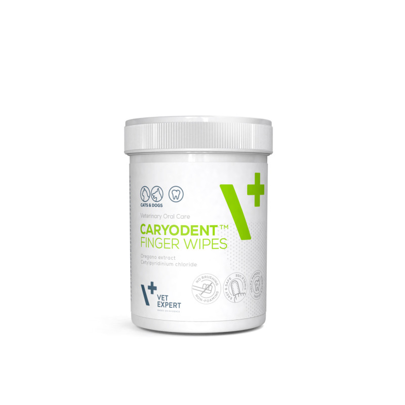 Vet Expert, Caryodent Finger Wipes, 50 szt