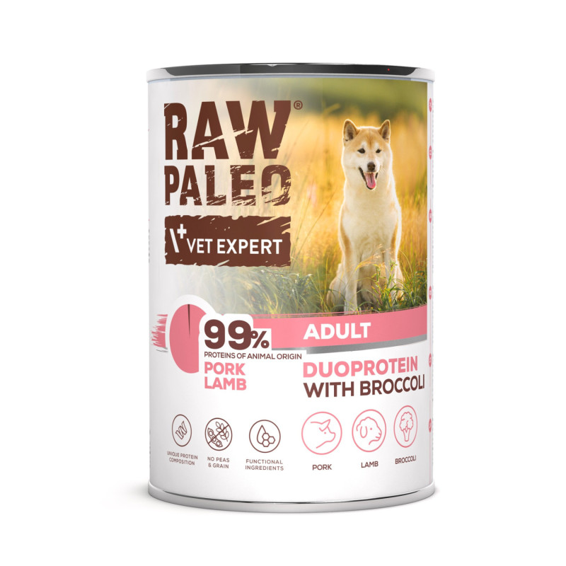 Vet Expert, Raw Paleo Pork&Lamb Adult, 400 g