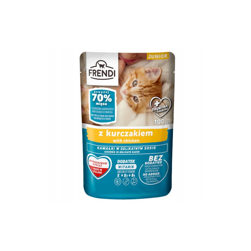 Pet Republic, Frendi Junior dla kota kawałki w sosie z kurczakiem 100 g