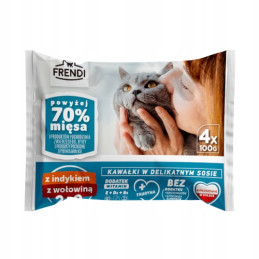 Pet Republic, Frendi saszetki dla kotów z indykiem i wołowiną 4 x 100 g