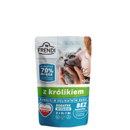 Pet Republic, FRENDI kawałki w sosie z królikiem, 100 g