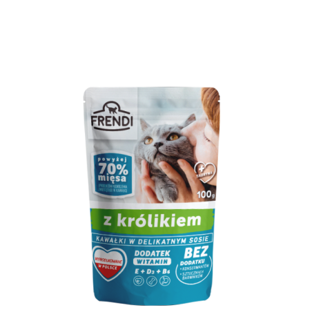 Pet Republic, FRENDI kawałki w sosie z królikiem, 100 g