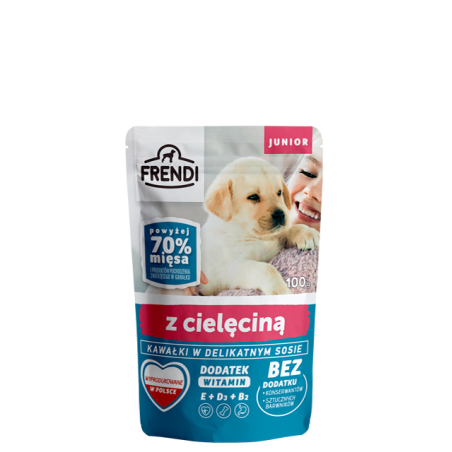 Frendi Junior kawałki w sosie z cielęciną, 100 g