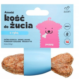 Azanki Kość do żucia PUPPY ze skórą dorsza 12cm