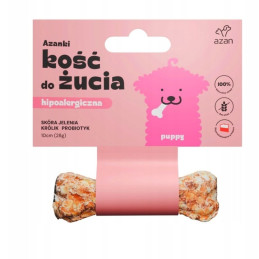 Azanki Kość do żucia PUPPY ze skóry jelenia, 10 cm