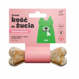 Azanki Kość do żucia S/M ze skóry jelenia, 12 cm