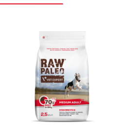 Vet Expert, Raw Paleo, adult medium, Beef, 2,5 kg