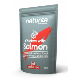 Naturea, Sterilized Kurczak z łososiem, saszetka 85 g