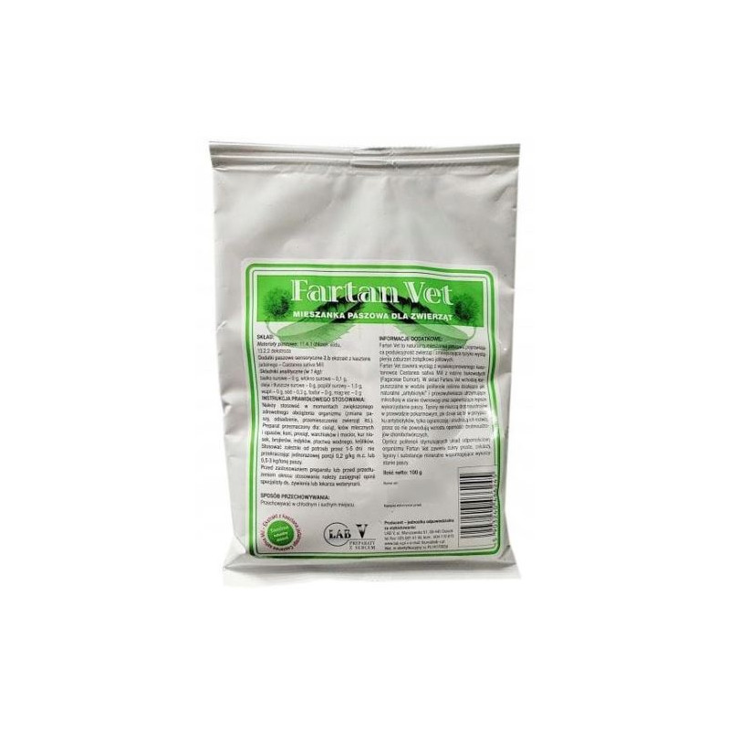 Lab V, Fartan Vet, mieszanka paszowa dla zwierząt, 100 g