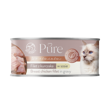 PetRepublic Pure filet z kurczaka w delikatnym sosie, kot, 80 g