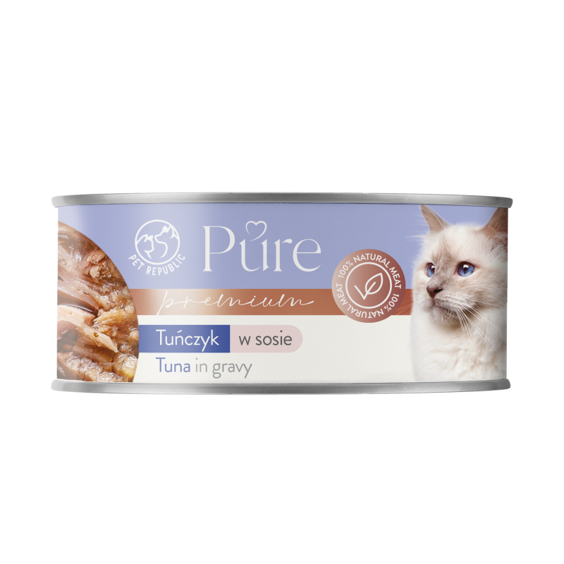 PetRepublic Pure tuńczyk w delikatnym sosie, kot, 80 g