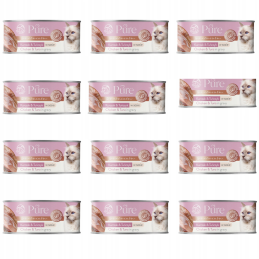 Zestaw Pet Republic PURE dla kotów danie z kurczaka i tuńczyka 12 x 80 g