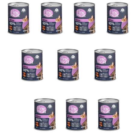 Zestaw Pet Republic, FineMeat, kota, indyk 10 x 400 g