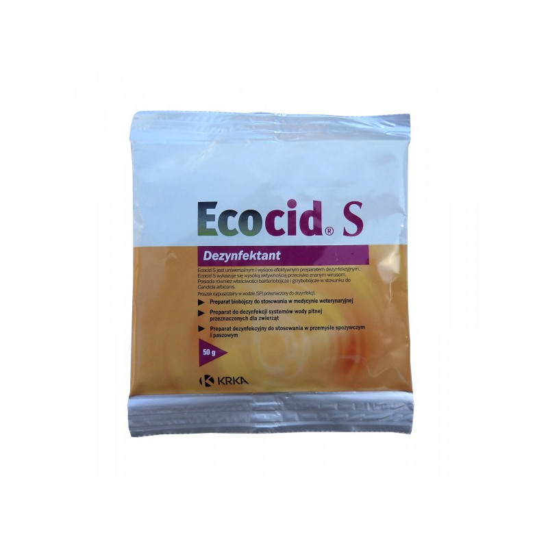 Ecocid S, preparat do dezynfekcji, na wirusy, bakterie i grzyby, 50 g