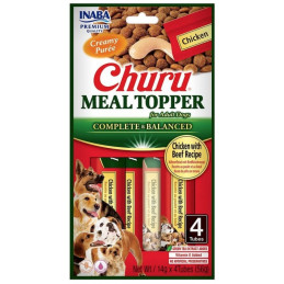 Inaba, Meal Topper dog, chicken&beef 14gx4