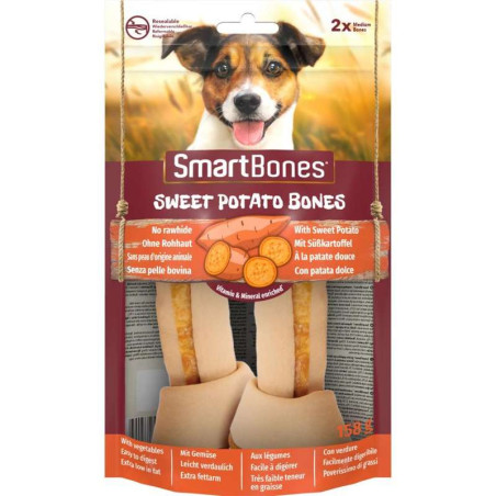 SMART BONES Przysmak dla psa kości o smaku słodkich ziemniaków M 2 szt.
